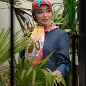 روسری  ایتالیایی تمام ابریشم گلایل