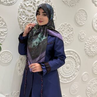 روسری ابریشم کجراه دو رو سانا